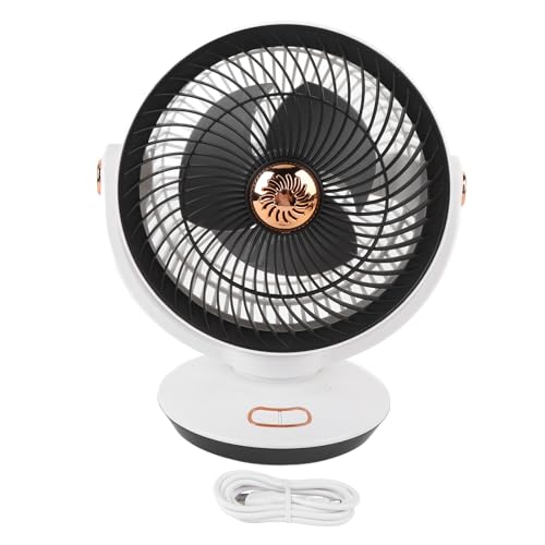 Schreibtischlüfter, USB -Lüfter für Schreibtisch Mini 3 Geschwindigkeit Proteable kleine Desktop -Kühlung mit LED -Nachtlichtern persönlicher Kühllüfter für Home Office Tisch von WOHPNLE