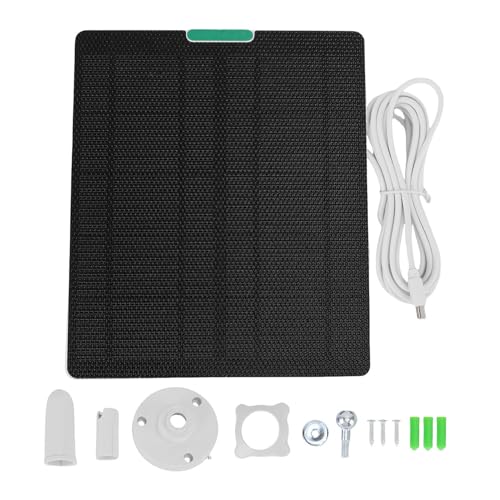 Solarpanel für Überwachungskamera, 10W 5V ETFE Typ C Solar Panel Ladegerät für Überwachungskamera Outdoor -Kamera Solar Ladegerät für Ring (Weiß) von WOHPNLE