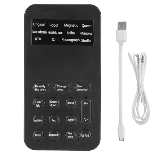 Sprachwechsler, vielseitige Spracheffekte Sound Changer wiederaufladbar und kompaktes Sprachmodulator für Social -Media -Schöpfer oder Online -Darsteller von WOHPNLE