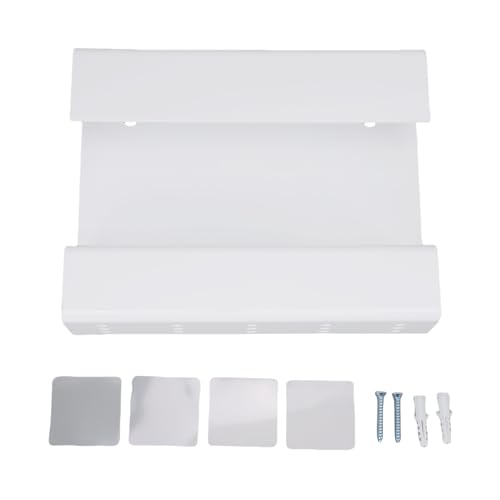 Strohhalter der Wandmontage mit Klebstoffbodenabwässerung, wandmontierter Acrylschrank Strohabwässerungsdesign 4 Fächer Speicherorganisator für wiederverwendbare Strohhalme und (Black) (White) von WOHPNLE
