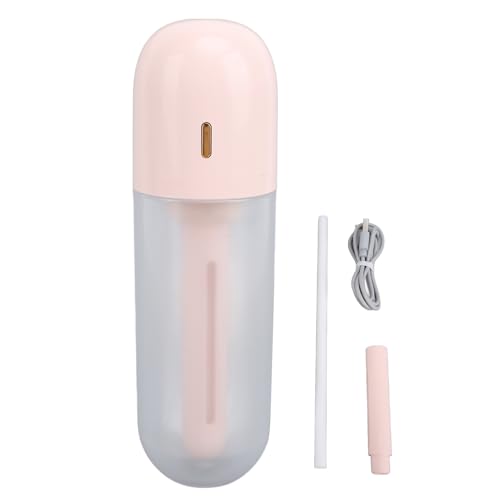 Tragbarer Mini-Luftbefeuchter, 100 ml, kühler Nebel, USB-betriebener Schreibtisch-Luftbefeuchter, kleine Luftbefeuchter für Schlafzimmer, Büro, Schreibtisch, Reisen (Rosig) von WOHPNLE