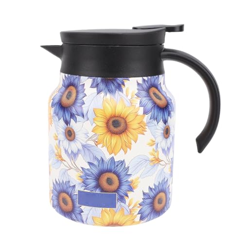 WOHPNLE 1000 ml isolierter Teekanne mit Infuser, 316 Edelstahl Vakuum Thermaltee Brauerung Topfe Tee -F -Typ mit Deckel für heißen Kaffee und Tee (F Type) von WOHPNLE