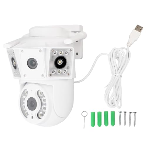 WOHPNLE 1080p 4 Objektiv WiFi Überwachungskamera, Nachtsichtssicherheitskamera Smart Tracking -Kamera mit 2,4 GHz 5 GHz WiFi 360 ° PTZ für Innenräume Outdoor -Cloud -Speicher -App WOHPNLE 1080p 4 Objektiv WiFi Überwachungskamera, Nachtsichtssicherheitskamera Smart Tracking -Kamera mit 2,4 GHz 5 GHz WiFi 360 ° PTZ für Innenräume Outdoor -Cloud -Speicher -App von WOHPNLE