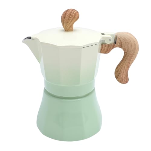 WOHPNLE 150 ml Espresso -Kaffeemaschine, effiziente Aluminiumheizungs -Espresso -Hersteller kompakte und leichte Kaffeekanne für den Gebrauch von Zuhause und Reise (Grün) von WOHPNLE