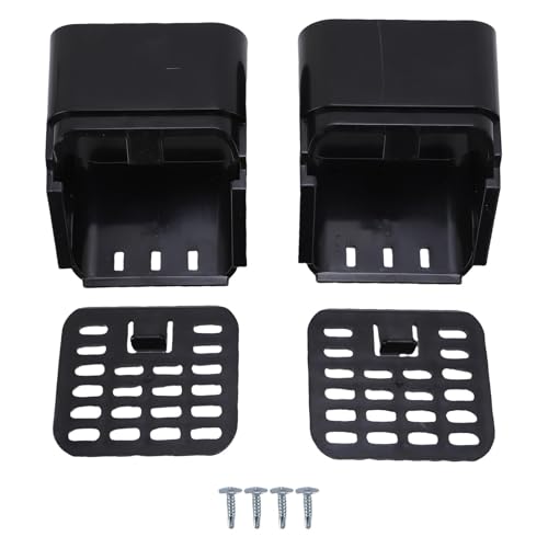 WOHPNLE 2 Sätze Rinnenabwärtsleiter, 3x4 Zoll Eine Typ Gutter -Downspout -Wache Plastikauslassfilter und Blattschutz mit Schrauben für Wohn- oder Gewerbegebrauch (Black) von WOHPNLE