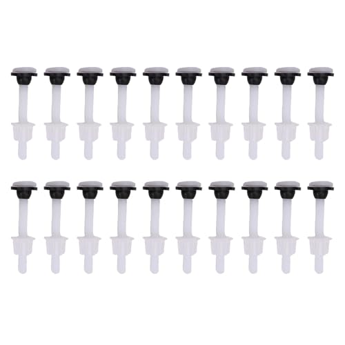 WOHPNLE 20 PCS Toilettenbehälter Plastikschrauben, Toilettenbehälter zur Schüssel -Dichtungsschraube Einfach zu installierende Reparaturkits Anpassungsschrauben und Dichtung von WOHPNLE