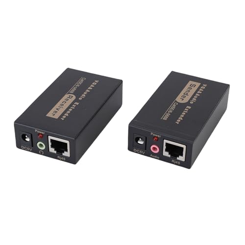 WOHPNLE 328ft VGA Extender über Cat5e Cat6, einen 100 -Meter -Plug -and -Play -HD -VGA -Sender und -empfänger mit Audiounterstützung für bis zu 1920x1440 Auflösung WOHPNLE 328ft VGA Extender über Cat5e Cat6, einen 100 -Meter -Plug -and -Play -HD -VGA -Sender und -empfänger mit Audiounterstützung für bis zu 1920x1440 Auflösung von WOHPNLE