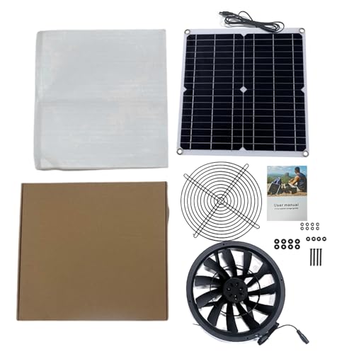 WOHPNLE 9,8 -Zoll -Lüfterkit mit Solarantrieb, 30W IP65 Solar Panel Solar Powered Ableitungslüftung mit 8,2 Fuß Kabelkühlungslüftungssystem für Home -Häuser -Hühnchen -Stallschuppenhund H. WOHPNLE 9,8 -Zoll -Lüfterkit mit Solarantrieb, 30W IP65 Solar Panel Solar Powered Ableitungslüftung mit 8,2 Fuß Kabelkühlungslüftungssystem für Home -Häuser -Hühnchen -Stallschuppenhund H. von WOHPNLE