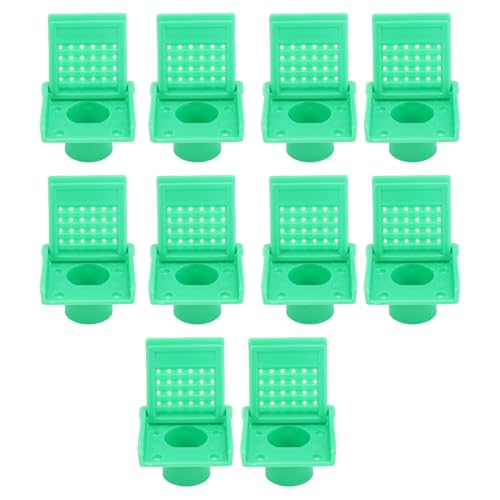 WOHPNLE Bienenstockeingangstor, 10pcs Kunststoff Bienenstocknuzkasten Eingangstor mit Belüftungsfenster auf Design -Bienenstockausrüstung für Imker (Grün) von WOHPNLE