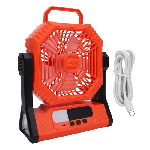 WOHPNLE Camping -Lüfter, tragbare wiederaufladbare betriebene Lüfter mit 10000 -mAh -Batterie -Outdoor -Zeltventilator mit Licht für Picknick, Angeln, Heimgebrauch WOHPNLE Camping -Lüfter, tragbare wiederaufladbare betriebene Lüfter mit 10000 -mAh -Batterie -Outdoor -Zeltventilator mit Licht für Picknick, Angeln, Heimgebrauch von WOHPNLE