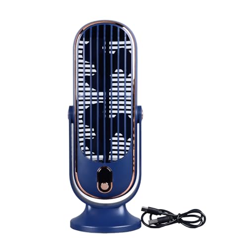 WOHPNLE Desktop -Lüfter 1800mah USB bürstenloser Motor oszillieren ruhiger 5 -Geschwindigkeits -Turm -Lüfter für Heimwagenbüro (Blau) von WOHPNLE