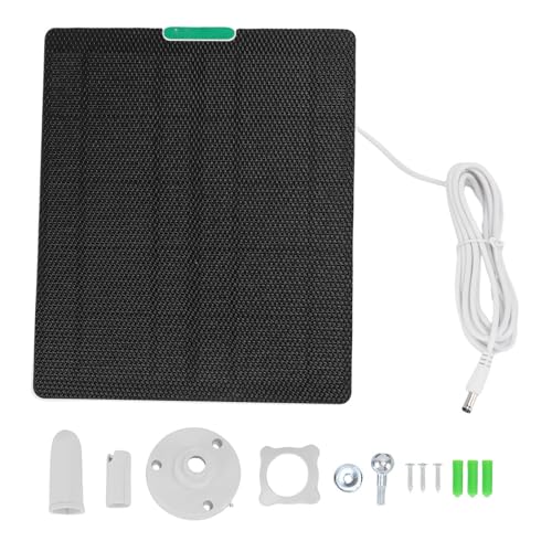 WOHPNLE ETFE Solar Panel, 10W monokristallines Solarpanel -Ladegerät mit DC5521 Schnittstellen -Solar -Ladegerät für Ring -Sicherheitskameras. (Weiß) von WOHPNLE