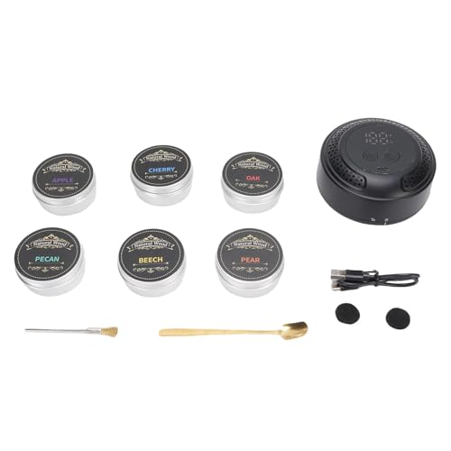 WOHPNLE Electric Cocktail Smoker, ABS Composite Wood Portable Whiskey Infuser Kit with Wood Chips One Click Operation Smoking Tool for Home Bar Parties WOHPNLE Electric Cocktail Smoker, ABS Composite Wood Portable Whiskey Infuser Kit with Wood Chips One Click Operation Smoking Tool for Home Bar Parties von WOHPNLE