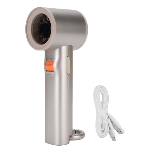 WOHPNLE Handheld -Lüfter mit 13000 U/min, 100 schrittlose Geschwindigkeitsanpassung Digitalanzeige Taschenlüfter Leichtes Digital Display Mini Turbo -Lüfter für Outdoor & Sports Use (Brown) von WOHPNLE