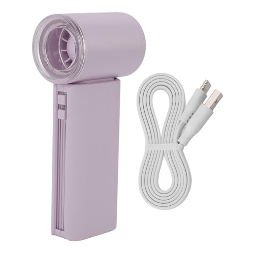 WOHPNLE Handheld tragbarer Turbo -Lüfter, wiederaufladbarer Mini -Lüfter 5 Geschwindigkeit Verstellbarer Turbo Mini Kühlung persönlicher hand fan für Frauen, Männer, Reisen, Camping und (Weiß) (Lila) von WOHPNLE