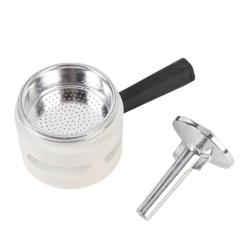 WOHPNLE Kaffeekanne Thermostat, Aluminium -Doppelventil Moka Pot Thermostat mit präziser Temperaturregelung und Anti -Überfuhr -Extraktion für das Kaffeegebräu (Weiß) von WOHPNLE