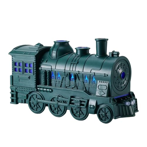 Luftbefeuchter mit Zug, Ätherisches Öl Diffusor 300 ml 2 Beleuchtungsmodi Kaltnebel Luftbefeuchter Zug Form mit Fernbedienung (schwarz) von WOHPNLE