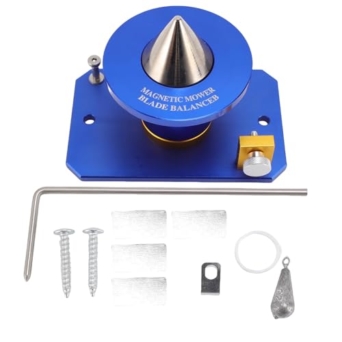 WOHPNLE Magnetische Wandmontage Blade Balancer, Aluminiumlegierung Rasenmäher Blade Balancer 339075b Heavy Precision Blade Balancers für Mäher (Blau) von WOHPNLE