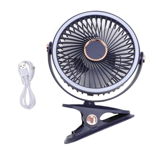 WOHPNLE Small Desk Lüfter, tragbarer Mini Personal Lüfterbatterie betrieben ein verstellbarer ruhiger Clip auf Lüfter Starker Wind ideal für Schlafzimmer Office Desktop Laufband von WOHPNLE