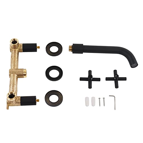 Wandmontierte Badezimmer Wasserhahn, Küchenspüle Wasserhahn heißer und kaltes Spoutmixer Einzelwasser -Wasserhahn -Waschbecken Zubehör für Küchenwäscheraum Garten Waschmaschine von WOHPNLE