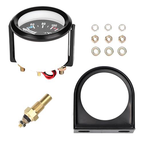 Wassertemperaturmesser, 2 Zoll 52 mm universeller Auto -LKW -LED Digitale Wassertemperaturmesser Wassertemperatur Thermometer Messer Kit Instrument Werkzeug von WOHPNLE