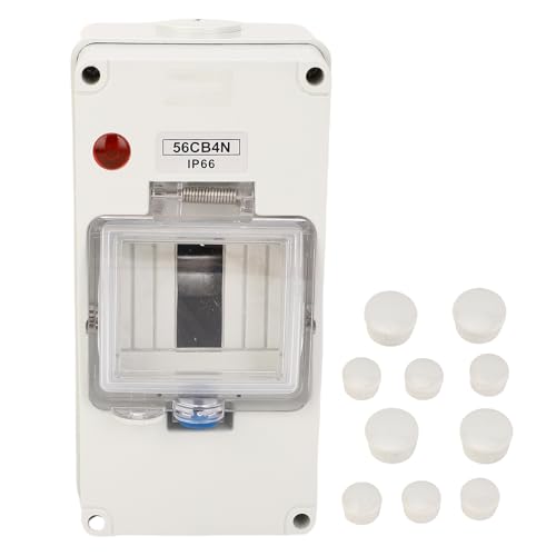 Wohpnle 4 -Wege -Leistungsschalterbox, IP66 Water Proof Distribution Protection Box mit DIN Rail Plastic Breaker Box Abdeckung Miniatur -Elektroschalter Box von WOHPNLE