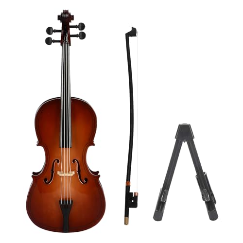 Wohpnle Holzatur -Cello mit Stand, Musikinstrument Replikmodell simuliert musikalisches Sammler für Kaffeehaus Dekoration zu Hause (20 cm) von WOHPNLE