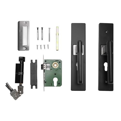 Wohpnle Privatschgang Türgriff, Aluminiumlegierung Eingangstürgriff mit Schlossschlüsseln Schloss Set Stille Lager Innenhebel für Badezimmer Schlafzimmer Schwarz Wohpnle Privatschgang Türgriff, Aluminiumlegierung Eingangstürgriff mit Schlossschlüsseln Schloss Set Stille Lager Innenhebel für Badezimmer Schlafzimmer Schwarz von WOHPNLE