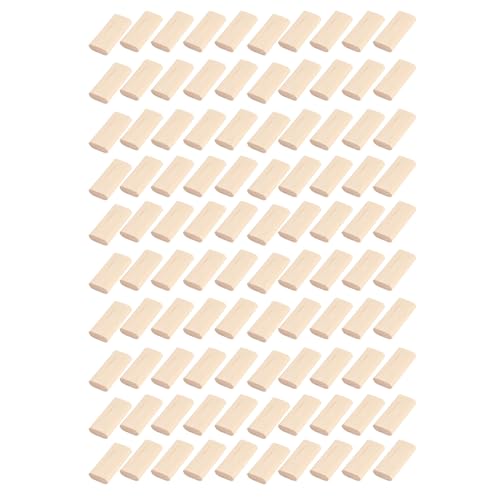 Wooden Dowels, 100PCS 8x22x50mm Beech Wood Grooved Plugs for Furniture Joinery Wood Dowels for Splicing, Cabinetmaking and DIY Projects von WOHPNLE