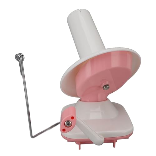 Yarn Ball Winder, 360 Degree Rotating Yarn Spinner Portable Crochet Tool with Silicone Ring and Acrylic Plates for Crocheting Hand Operated von WOHPNLE