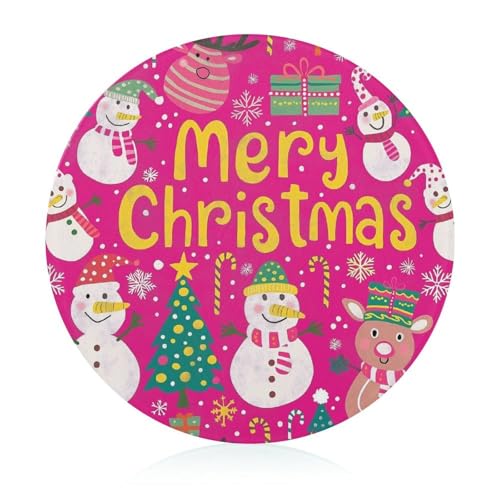 Schneidebretter Für Die Küche Schneidebrettmatte Für Fleisch Und Gemüse Niedlicher Schneemann Frohe Weihnachten Rosa von WOJFASSS