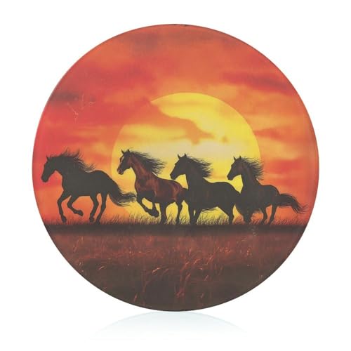 Schneidebretter Für Die Küche Schneidebrettmatte Für Fleisch Und Gemüse Pferde Im Sonnenuntergang Schneidebretter Für Die Küche Schneidebrettmatte Für Fleisch Und Gemüse Pferde Im Sonnenuntergang von WOJFASSS