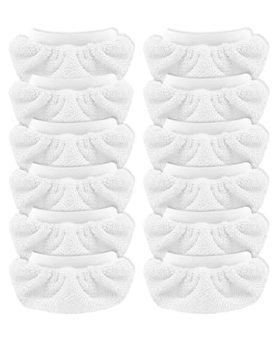 WOKEEPOW 12 Universal Mikrofasertücher für Handdampfreiniger, Dampfreiniger Handgerät Zubehör Microfiber Cloth, Handdampfreiniger Mikrofaser Ersatzbezug Tücher, Ersatztücher Set von WOKEEPOW