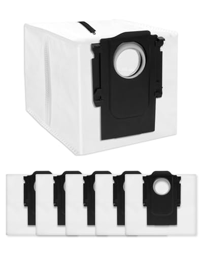 WOKEEPOW 6 Stück Staubsaugerbeutel für Roborock S7 S8 Q5 Q7 Max/Max+/ Max ultra/MaxV Ultra/Pro Ultra, Zubehör Staubbeutel, Ersatzteile Staubsauger Beutel für Roborock von WOKEEPOW