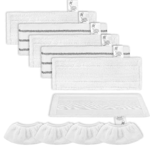 WOKEEPOWZubehör Mikrofaser-Tuchset für Kärcher Easyfix SC1 SC2 SC3 SC4 SC5 Dampfreiniger Bodendüse Wischtücher Überzügen Ersatzteile(4 Bodendüse + 4 die Handdüse+2 Bodendüse) von WOKEEPOW