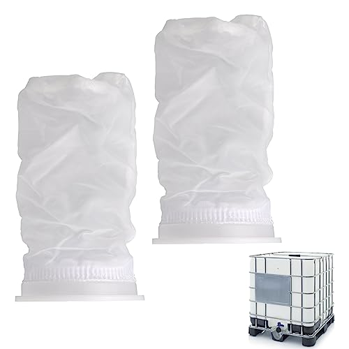 2 Stück IBC Deckel Filter, IBC Deckelfilter, IBC Ersatzfilter Nylon Filter, IBC Tank Zubehör Regenwasserfilter für Filterset IBC Regenwassertank IBC Tank Zubehör Filter（20 * 10.5 cm） von WOKICOR