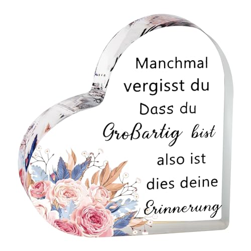 Inspirierende Weihnachtsgeschenke für Frauen,Gravierte Acrylplakette-Geschenk für Freundin, Mutter,Schwester&Beste Freundin, Ideal zu Weihnachten & Geburtstagsgeschenk,Geschenk Schwester von WOKICOR