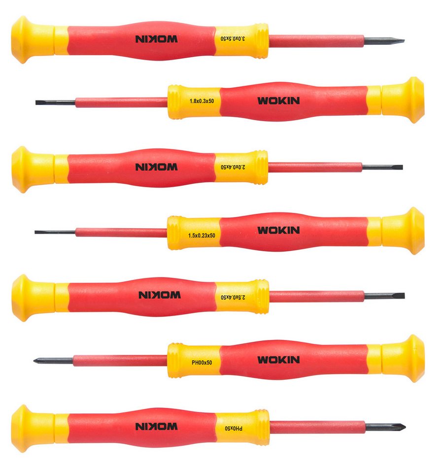 WOKIN Elektro-Schraubendreher Elektriker VDE Schraubendreher Set 7-tlg Mini Elektro, (7-tlg) von WOKIN