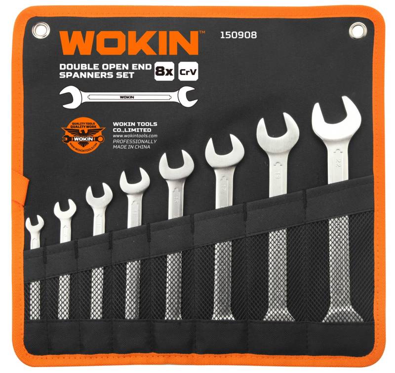 WOKIN Maulschlüssel Doppel-Maulschlüssel Satz 8-tlg 6-22mm Schraubenschlüssel (8 St) von WOKIN