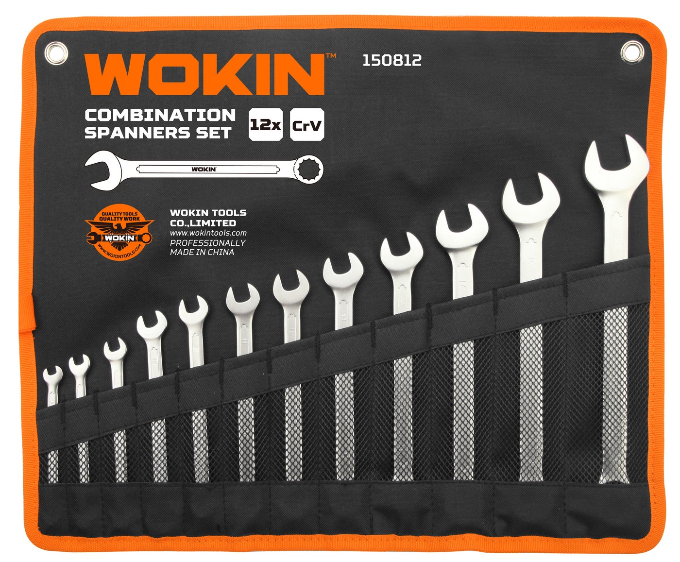 WOKIN Maulschlüssel Maulringschlüssel Satz 12-tlg Schraubenschlüssel 6-22mm (12 St) von WOKIN