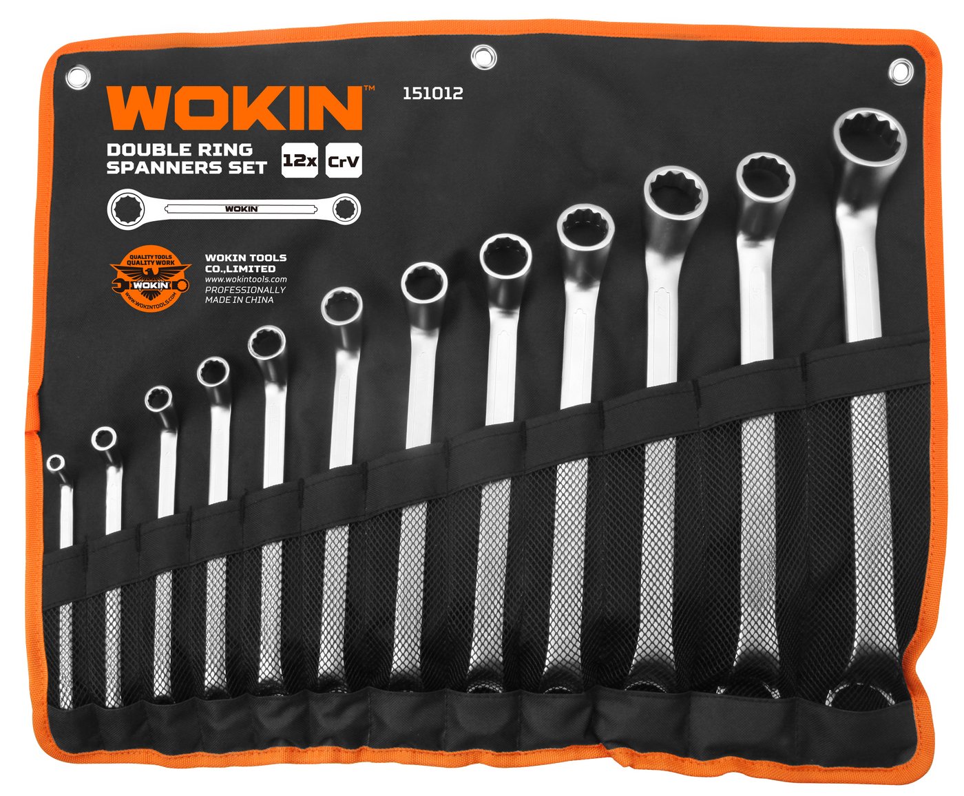 WOKIN Ringschlüssel Doppelringschlüssel Satz Schraubenschlüssel Set Cr-V 12-tlg 6-32mm (12 St) von WOKIN