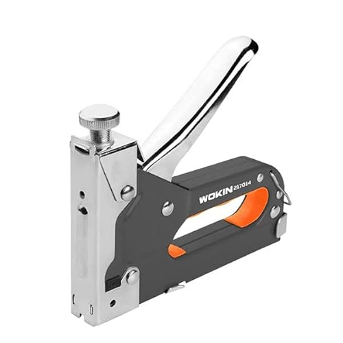 WOKIN Robuster 3-Wege-Tacker – 4–14 mm (Orange/Schwarz) von WOKIN