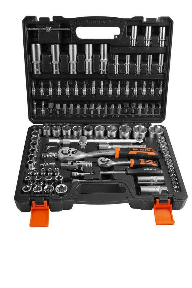 WOKIN Steckschlüssel 108-tlg Steckschlüsselsatz 1/4″ 1/2″ 5/16″ Bits Adapter Set (108 St) von WOKIN
