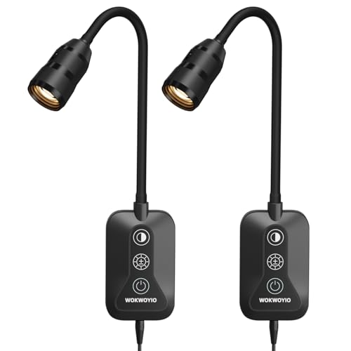 WOKWOYIO Leselampe Bett mit Hand Sweep Sensor-Schalter, LED Leselampe mit USB-AusgangStecker und Touch Schalter, Dimmbare und 5 Farbe Buchlampe, Leselicht Buch mit Flexiblem Schwanenhals -2 Stück WOKWOYIO Leselampe Bett mit Hand Sweep Sensor-Schalter, LED Leselampe mit USB-AusgangStecker und Touch Schalter, Dimmbare und 5 Farbe Buchlampe, Leselicht Buch mit Flexiblem Schwanenhals -2 Stück von WOKWOYIO