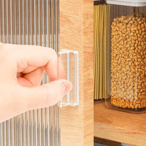 WOLAIYE Klare selbstklebende unsichtbare Schubladengriffe, keine Bohrer und Nägel erforderlich, starke selbstklebende verdeckte transparente Silikon-Druckgriffe für Möbel, Schubladen, Türen (4 Stück) WOLAIYE Klare selbstklebende unsichtbare Schubladengriffe, keine Bohrer und Nägel erforderlich, starke selbstklebende verdeckte transparente Silikon-Druckgriffe für Möbel, Schubladen, Türen (4 Stück) von WOLAIYE