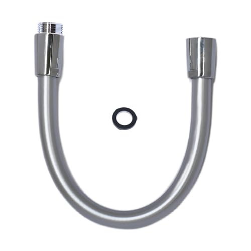 Brauseschlauch Verlängerung - 30 cm Länge - 5 lagig - hochwertiges Chromdesign von WOLF Aqua-Manufaktur