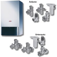 Wolf Heizwerttherme Paket CGU-2-10 Erdgas E, mit Raummodul RM-2, Anschluss-Set Aufputz von WOLF CHAUFFAGE