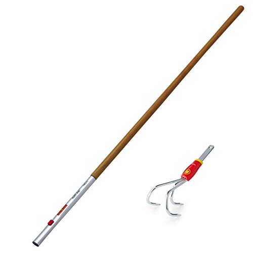 WOLF-Garten 71AAO001650 Set Grubber mit Holz-Stiel BA-M/ZM 140 (P785) NEU2018, Rot, 145 x 26 x 21 cm von WOLF Garten