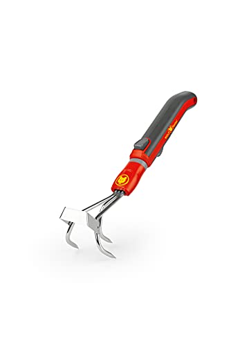 WOLF Garten - multi-star Minis Jätegrubber inkl. Stiel LB-M /ZM 015; Arbeitsbreite: 7cm; 71AIE002650, Rot von Wolf-Garten
