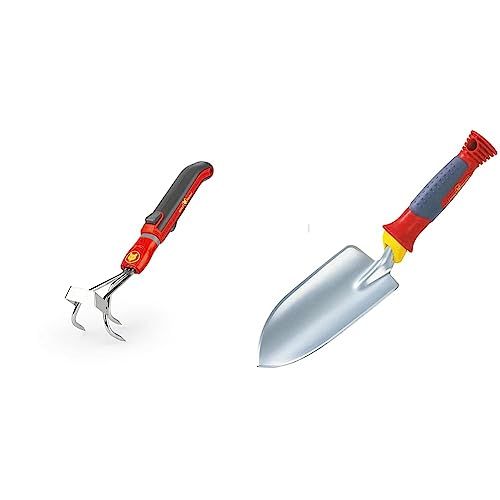 WOLF Garten - Multi-Star Minis Jätegrubber inkl. Stiel LB-M/ZM 015; Arbeitsbreite: 7cm; 71AIE002650, Rot Blumenkelle LU-2K; 2915000 von WOLF Garten